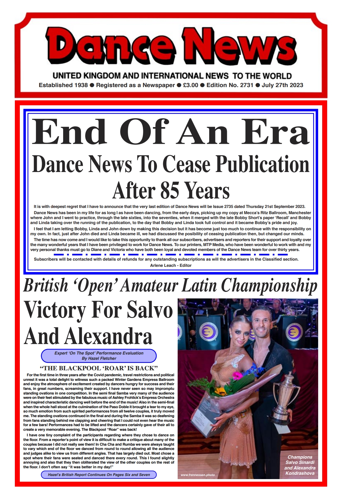 Issue 2731 Front Page